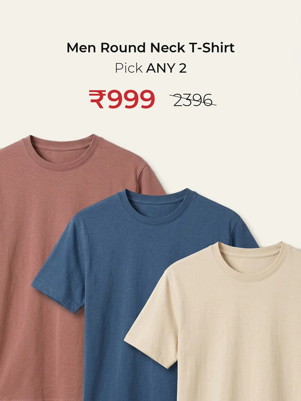 Pick Any 2 Men Round Neck T-Shirt