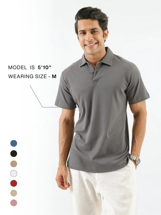 Men German Grey Polo T-shirt