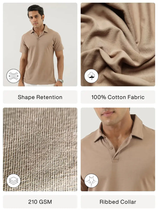 Men Mesa Taupe Polo T-shirt