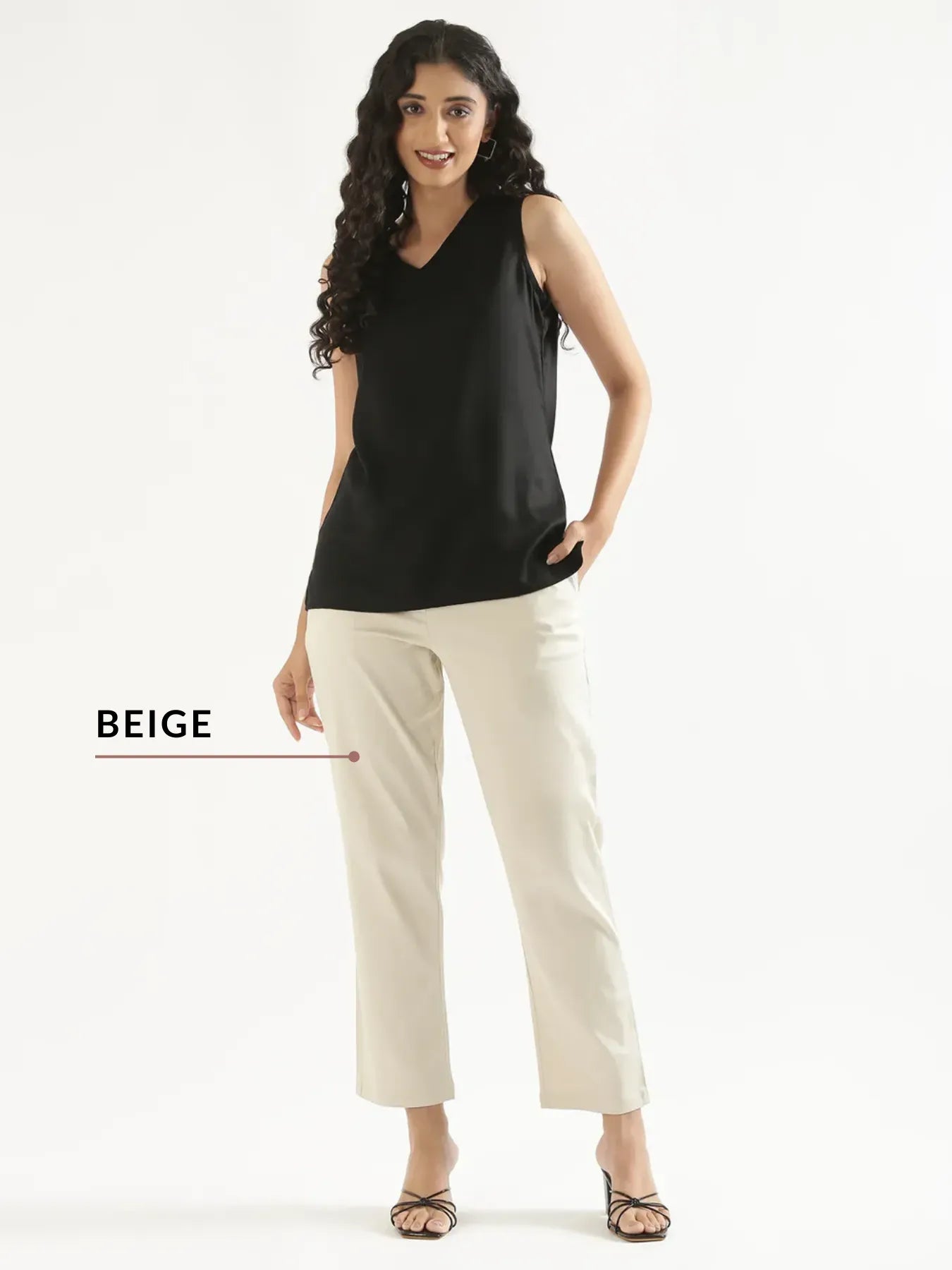Pick Any 2 Women Straight Fit Formal Pants