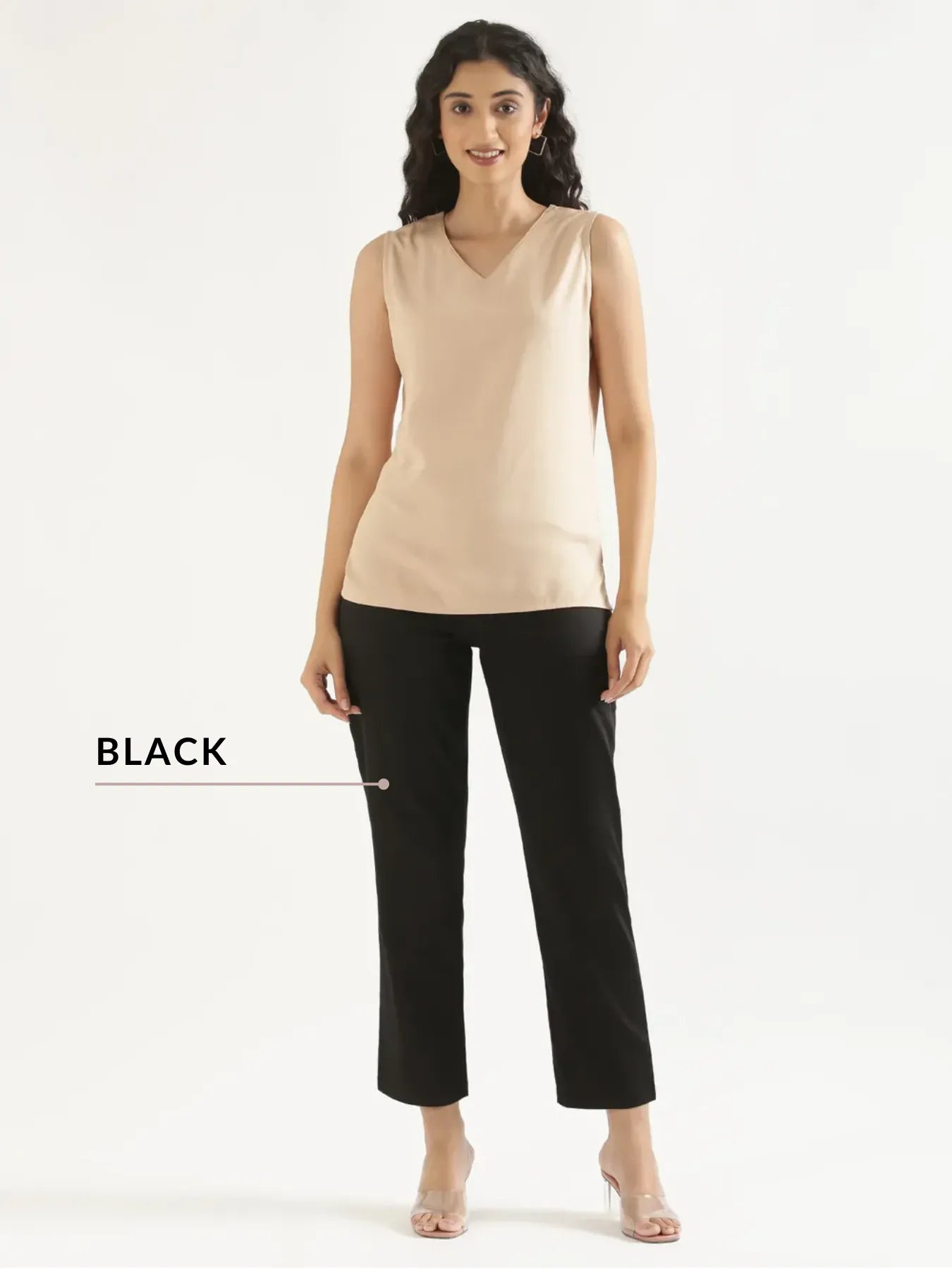 Pick Any 2 Women Straight Fit Formal Pants