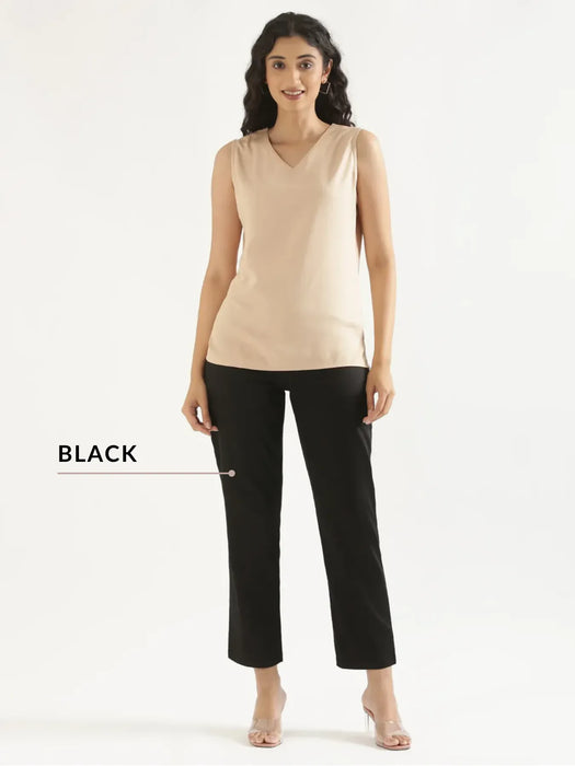 Pick Any 2 Women Straight Fit Formal Pants
