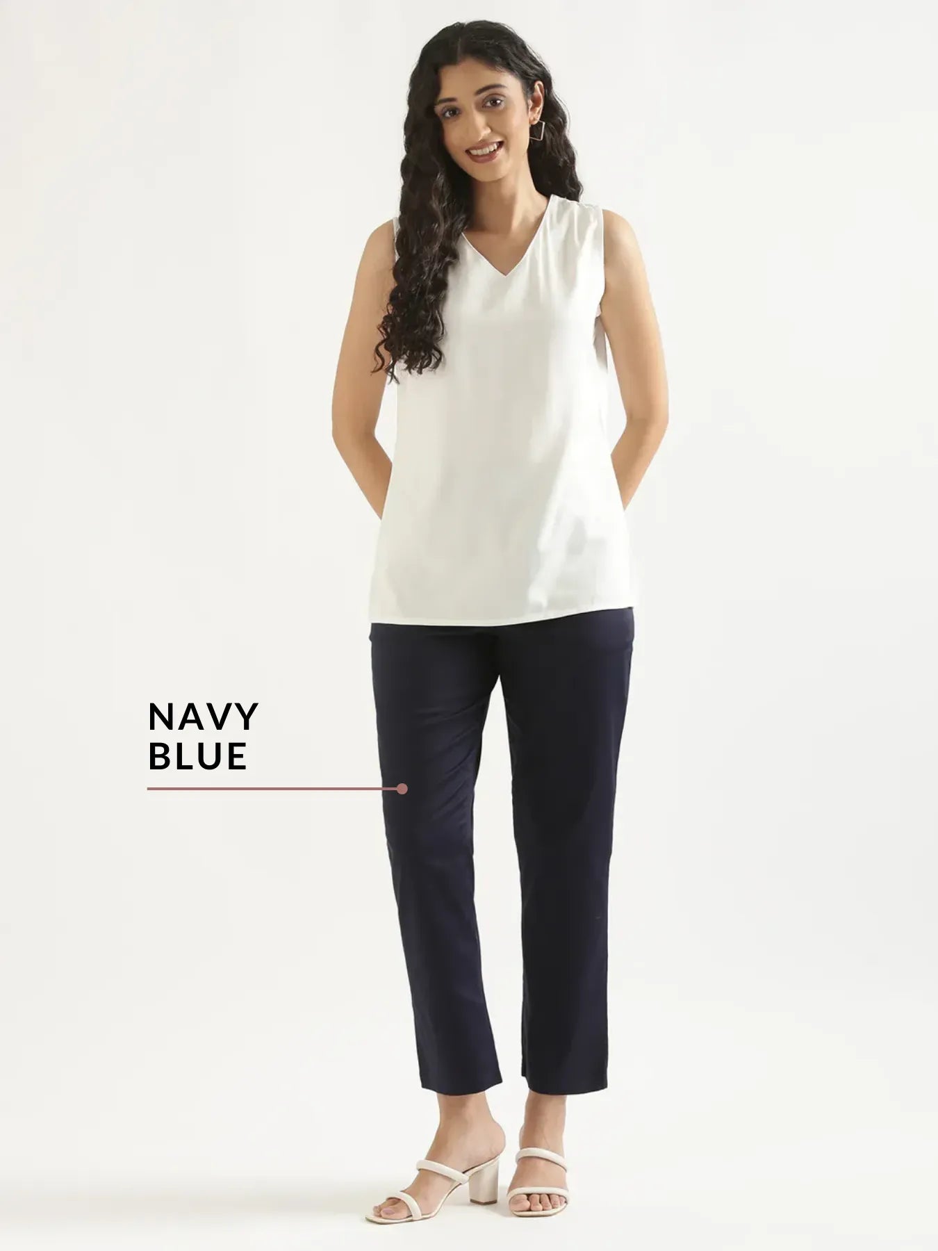 Pick Any 2 Women Straight Fit Formal Pants