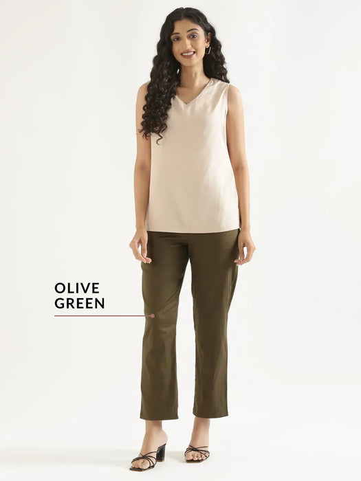 Pick Any 2 Women Straight Fit Formal Pants