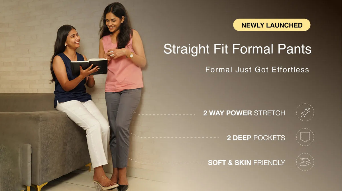 Women Straight Fit Formal Pants