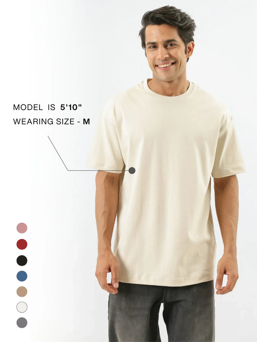 Unisex Beige Oversized T-shirt