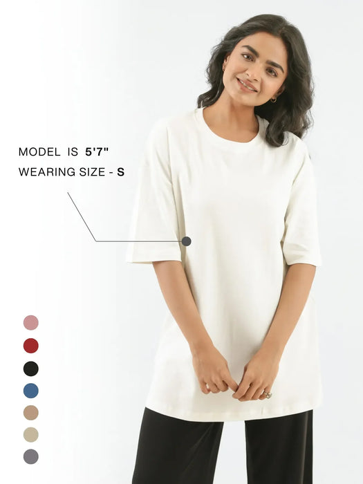 Women Off White Oversized T-shirt - Off White