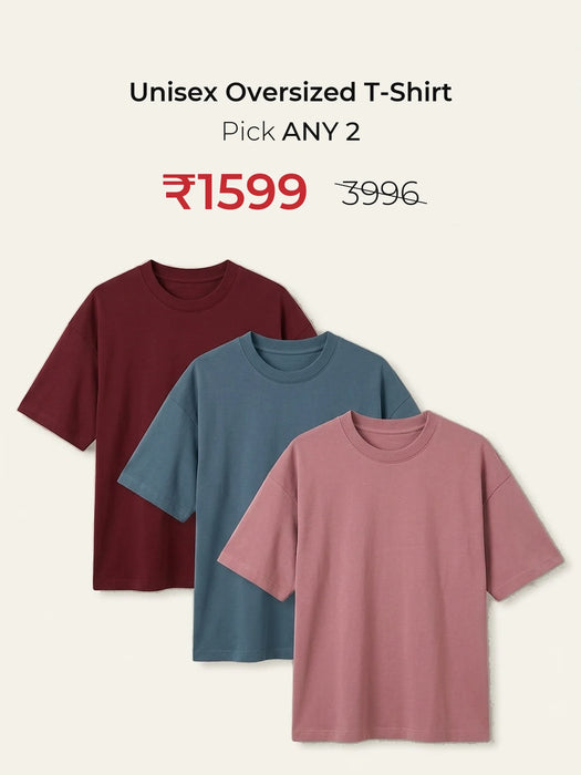 Pick Any 2 banner - Pick Any 2 Unisex Oversized T-shirt