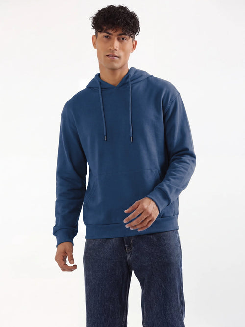 Unisex Midnight Blue Pullover Fleece Hoodie