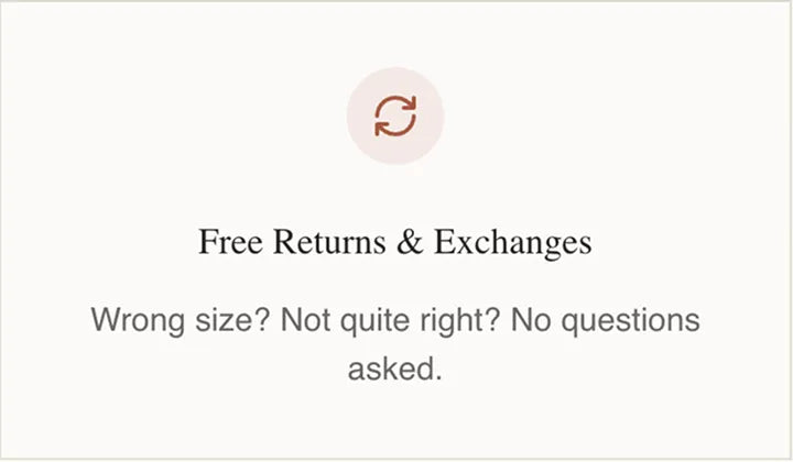 free returns and exchanges