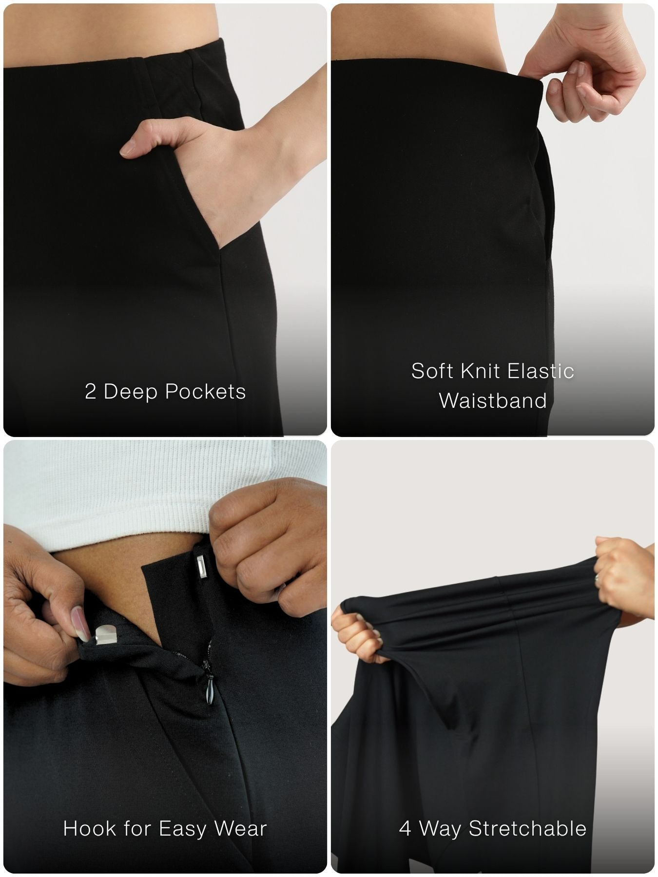 Women Black Wide Leg Pants