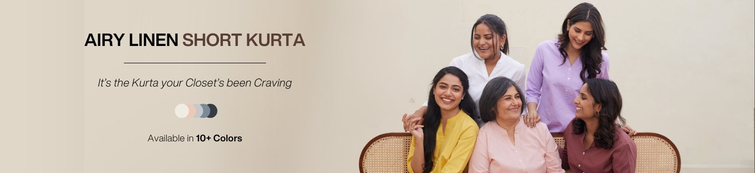 AIRY-LINEN SHORT KURTAS banner desktop
