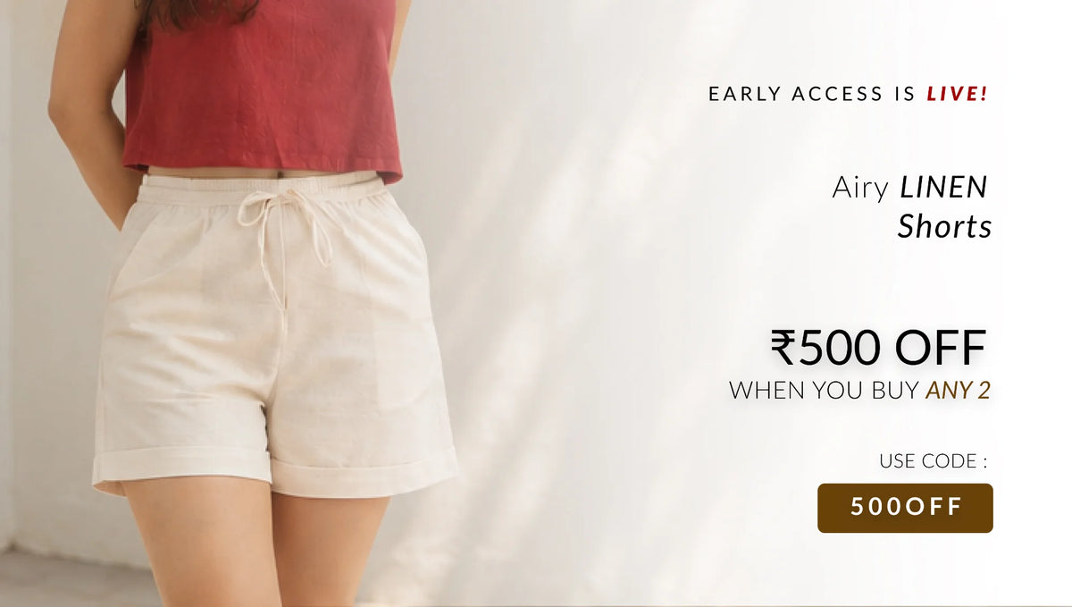 Women Airy Linen Shorts