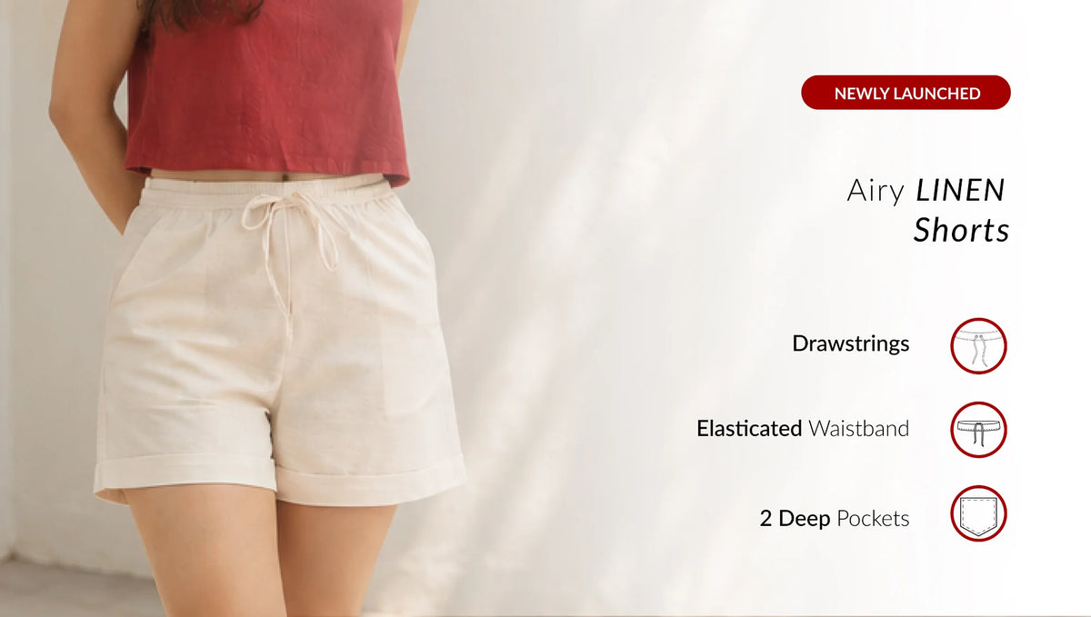 Women Airy Linen Shorts