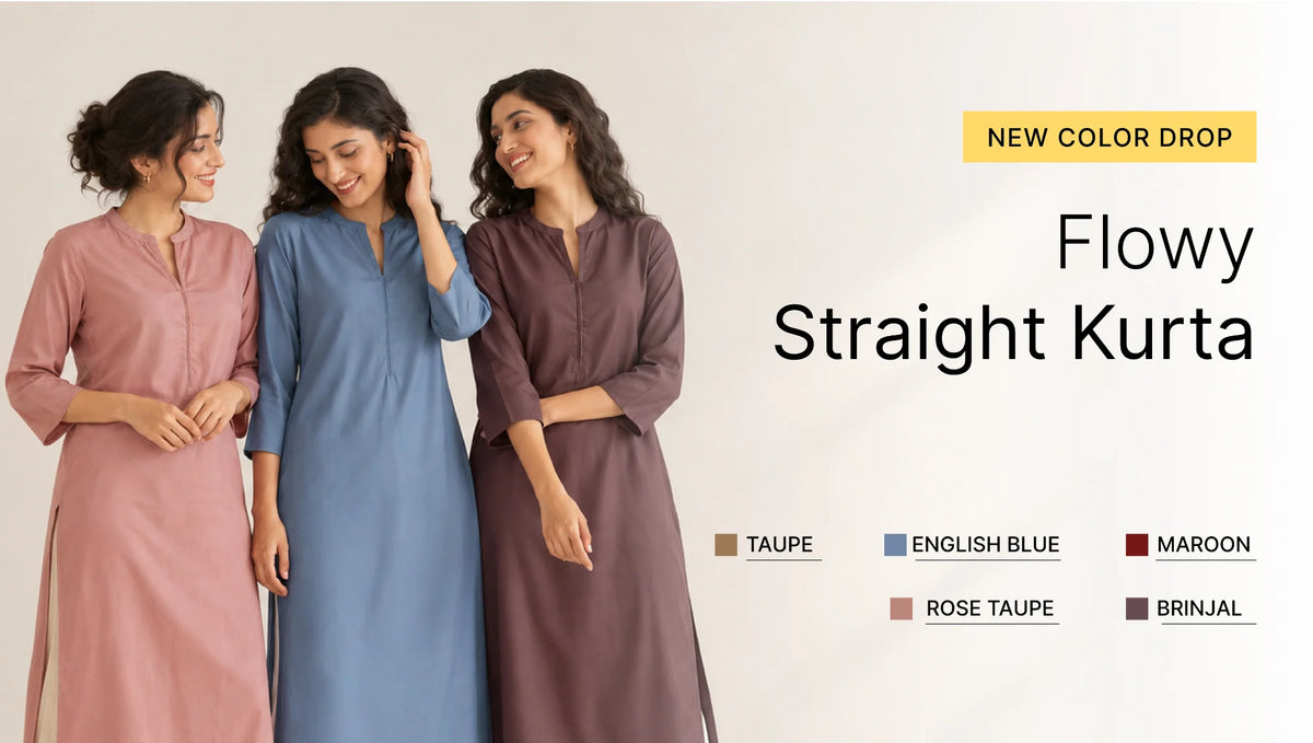 Women Flowy Straight Long Kurta
