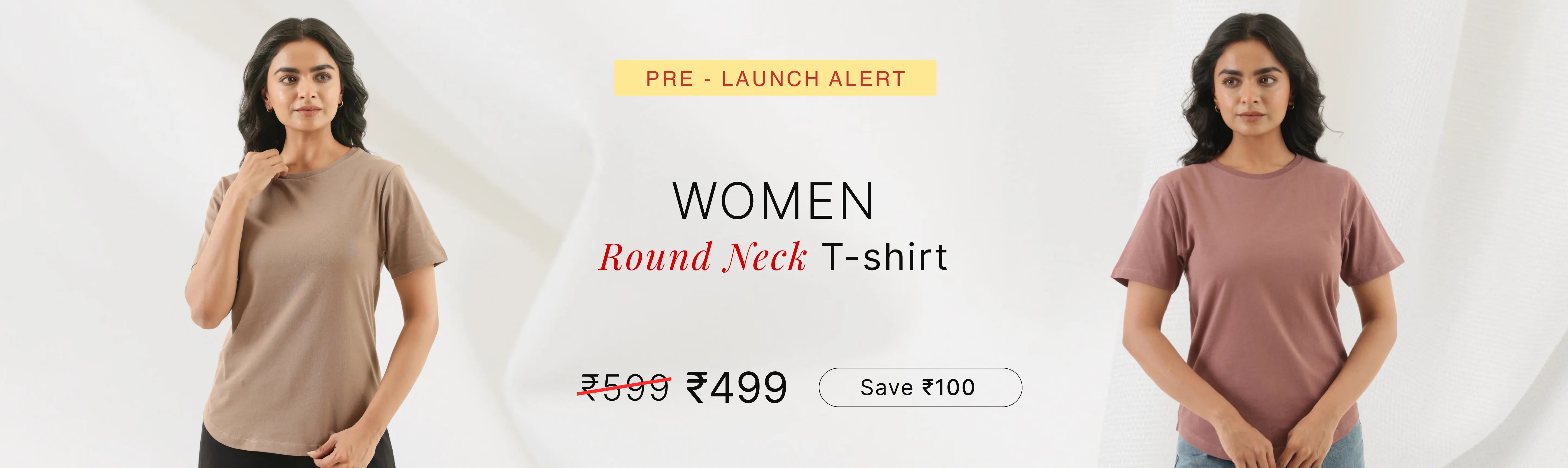 Women Round Neck T-shirts banner desktop