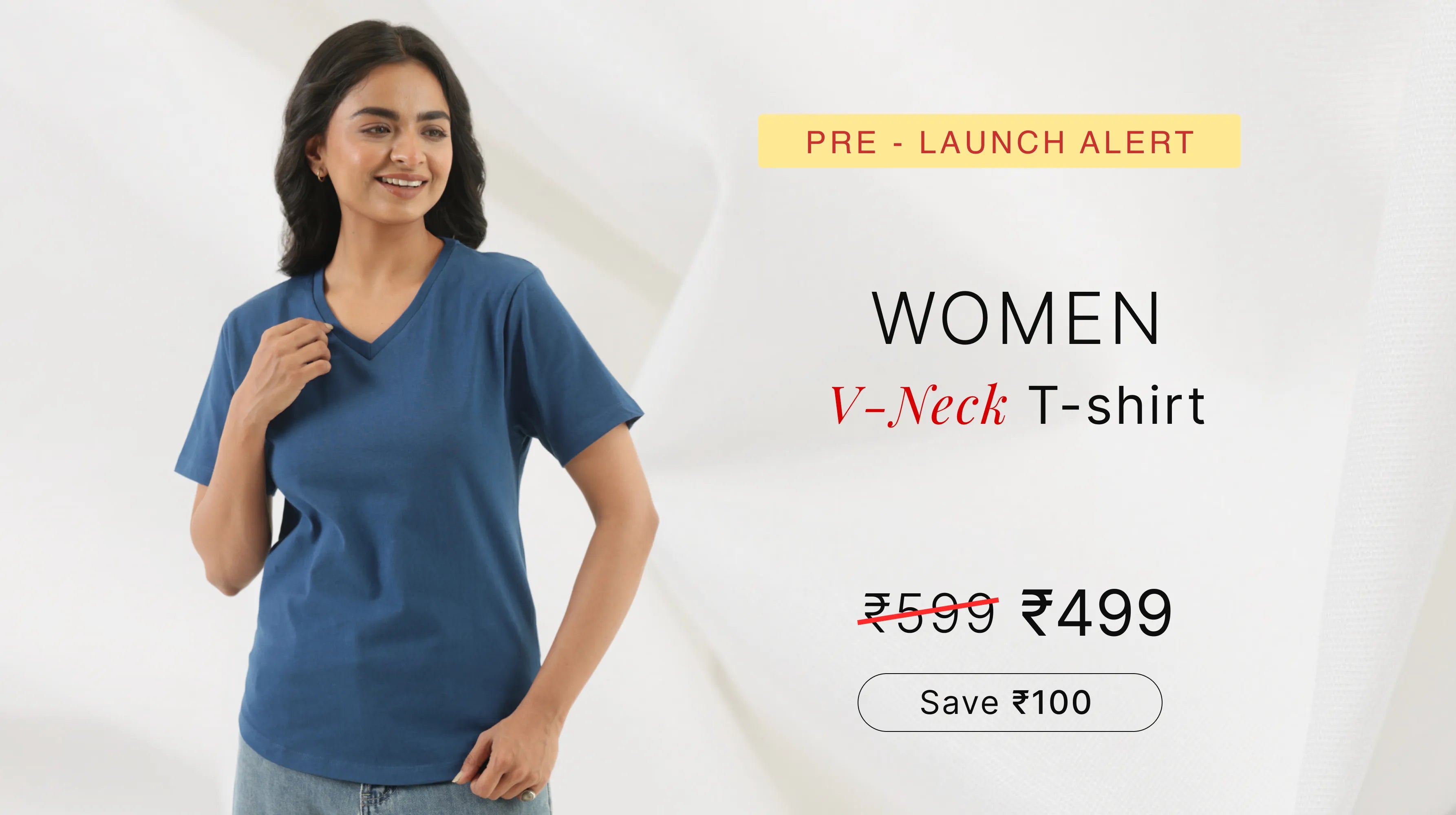 Women V-neck T-shirts banner mobile