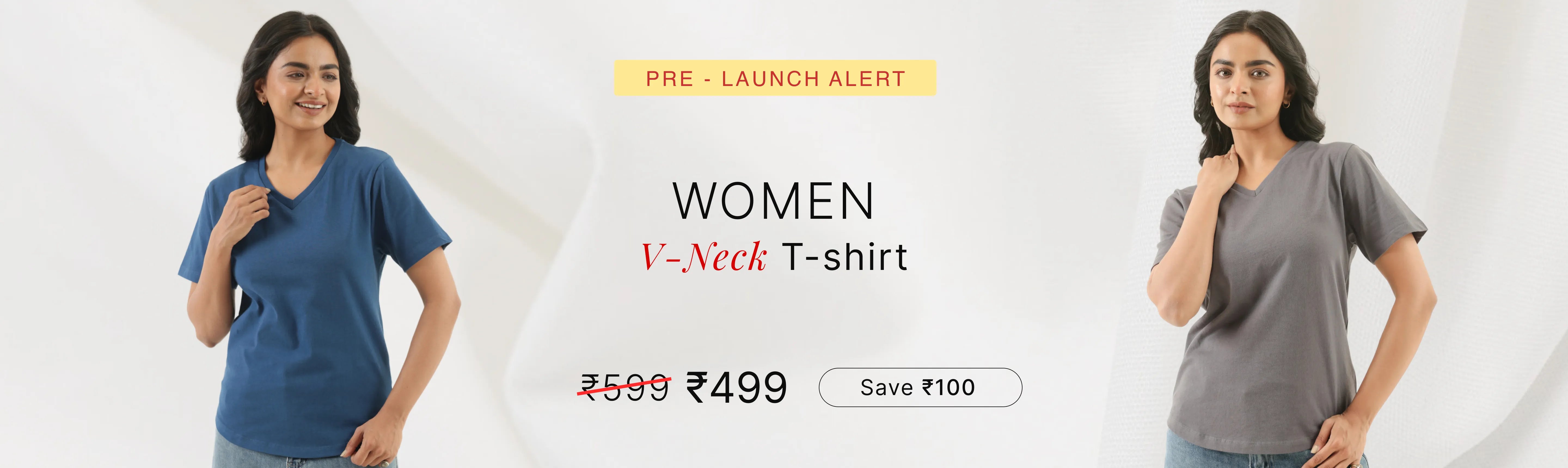 Women V-neck T-shirts banner desktop