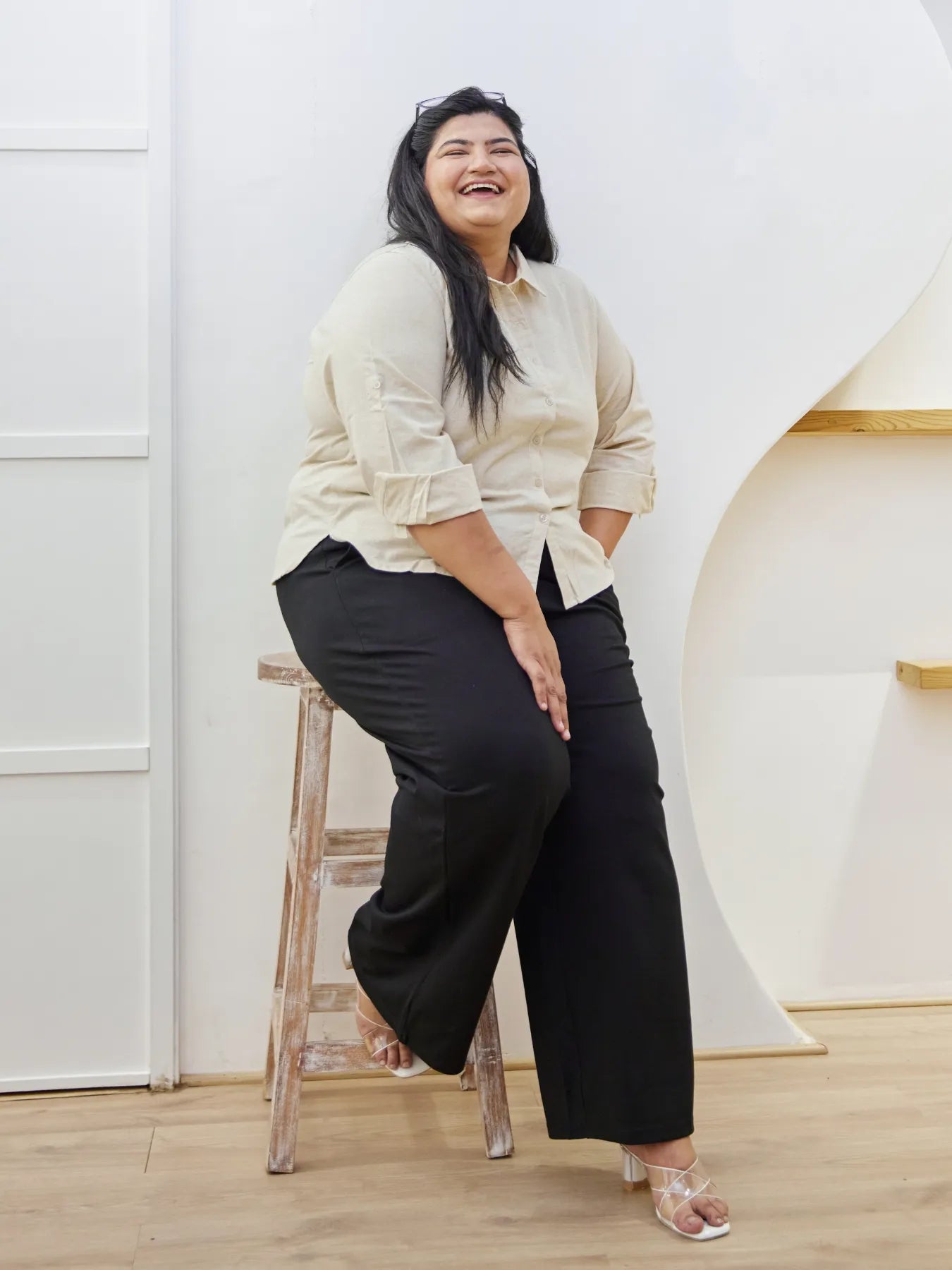 Women Black Wide Leg Pants