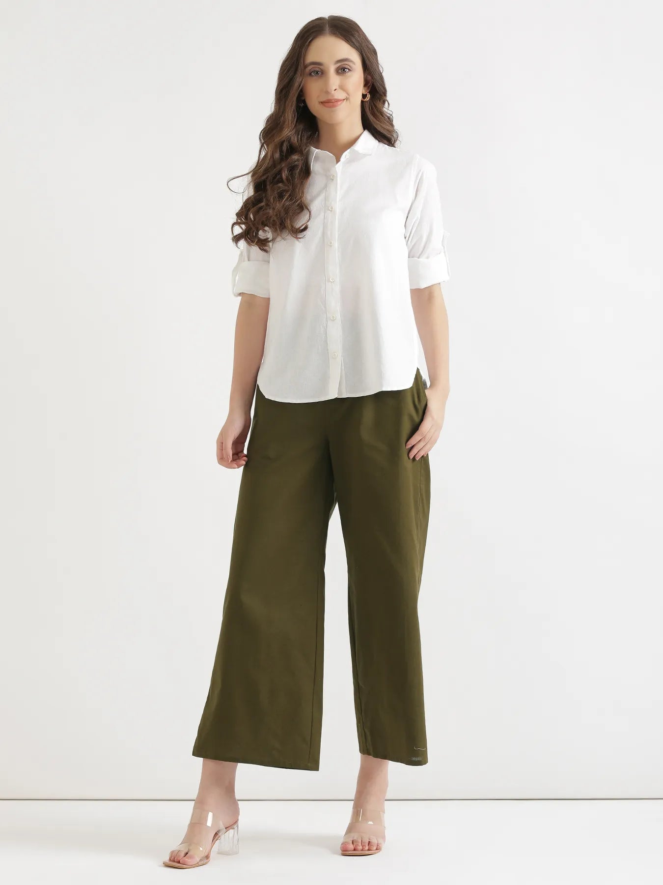 Pick Any 4 Women Airy Linen Wide Leg Pant