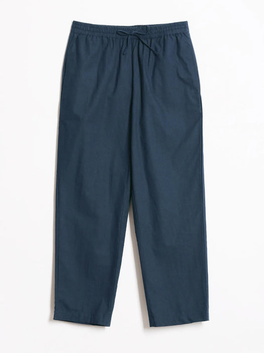 Women Peacock Blue Cotton Straight Pant