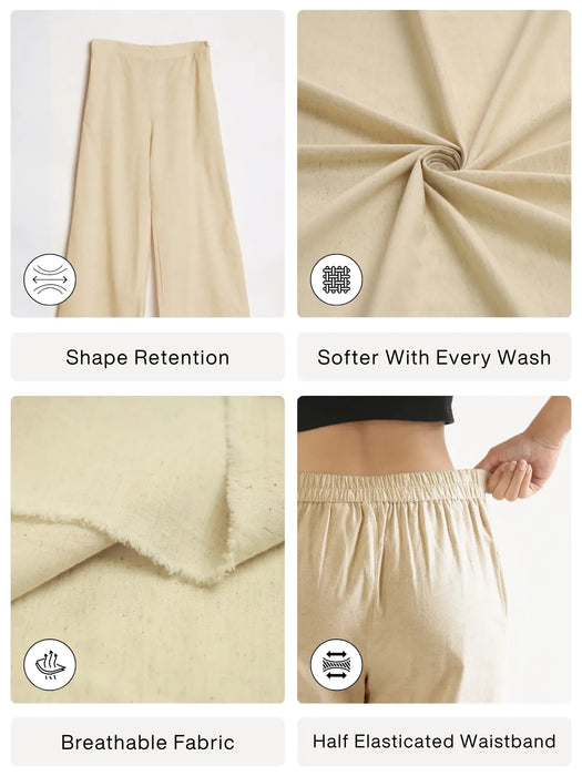 Women Fawn Airy Linen Wide Leg Pant
