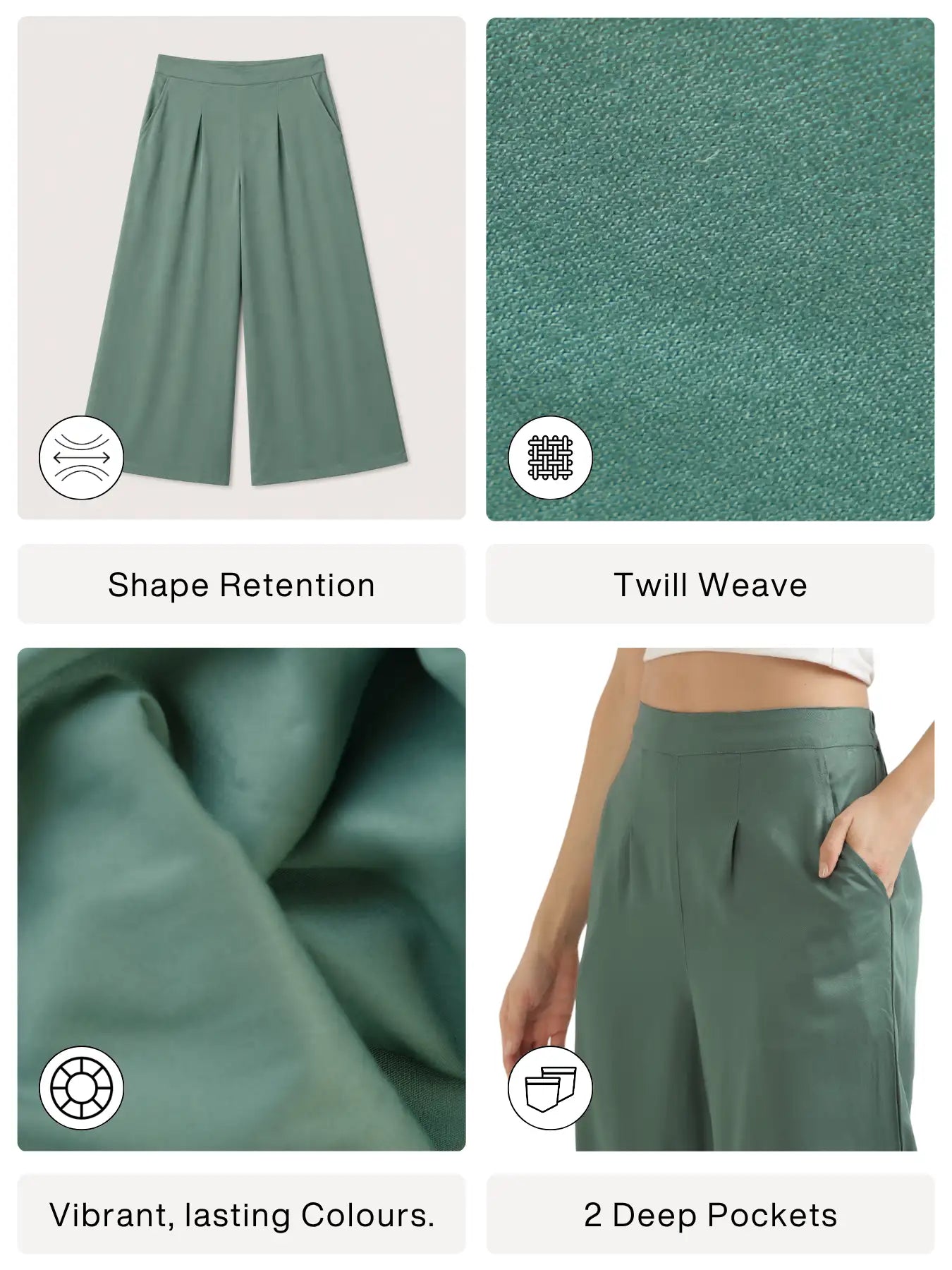 Women Jade Viscose Palazzo Pant