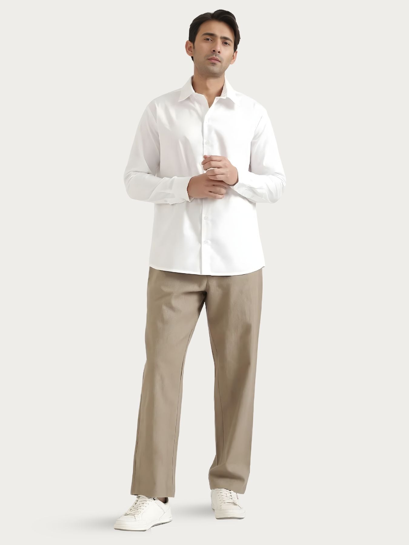 Men White Better Cotton Full Sleeve Shirt