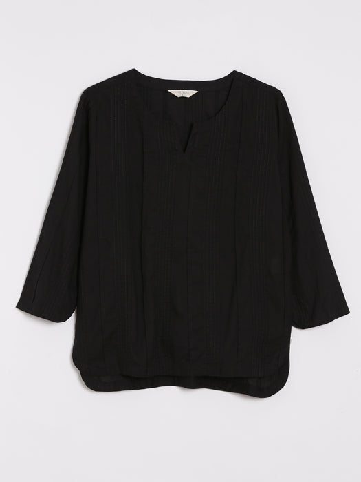Women Black Everyday Cotton Top