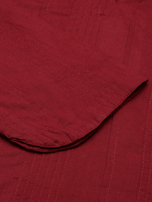 Women Raspberry Everyday Cotton Top