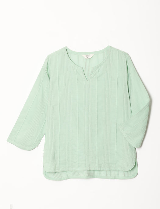 Women Mint Green Everyday Cotton Top