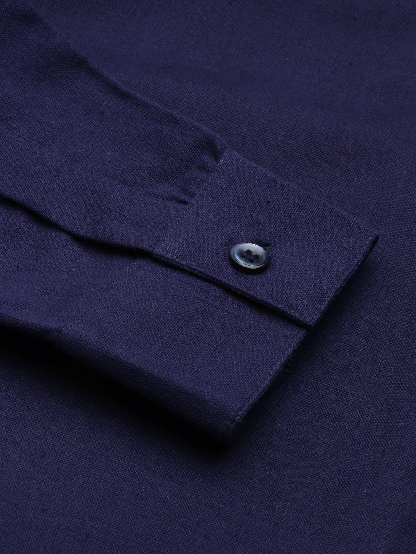 Navy Blue Airy-Linen Shirt
