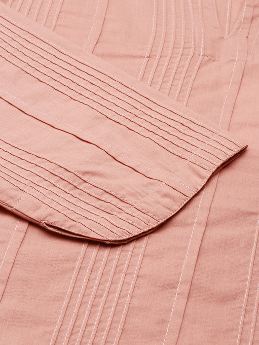 Women Rose Taupe Everyday Cotton Top