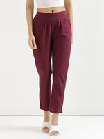 Wine Cotton Pant