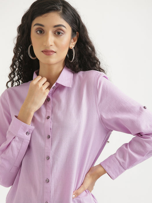 Lilac Airy Linen Coord Set