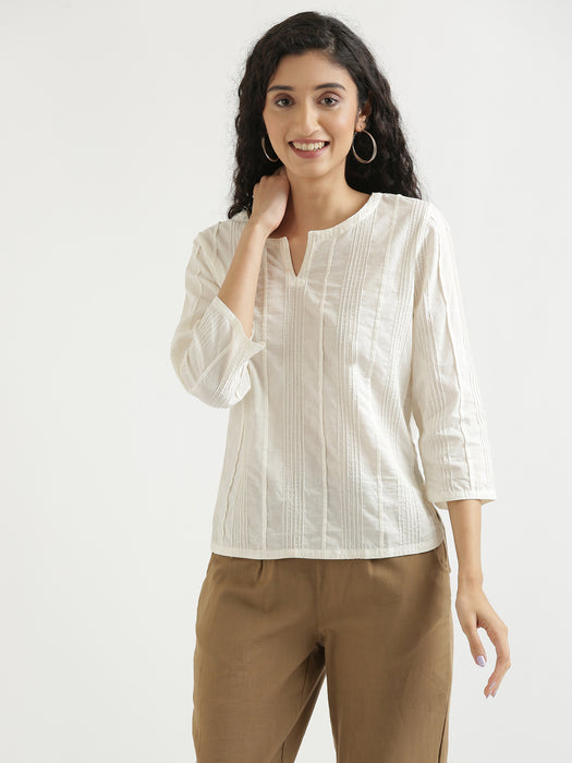 Women White Everyday Cotton Top