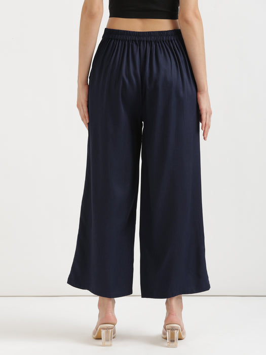 Navy Blue Viscose Coord Set