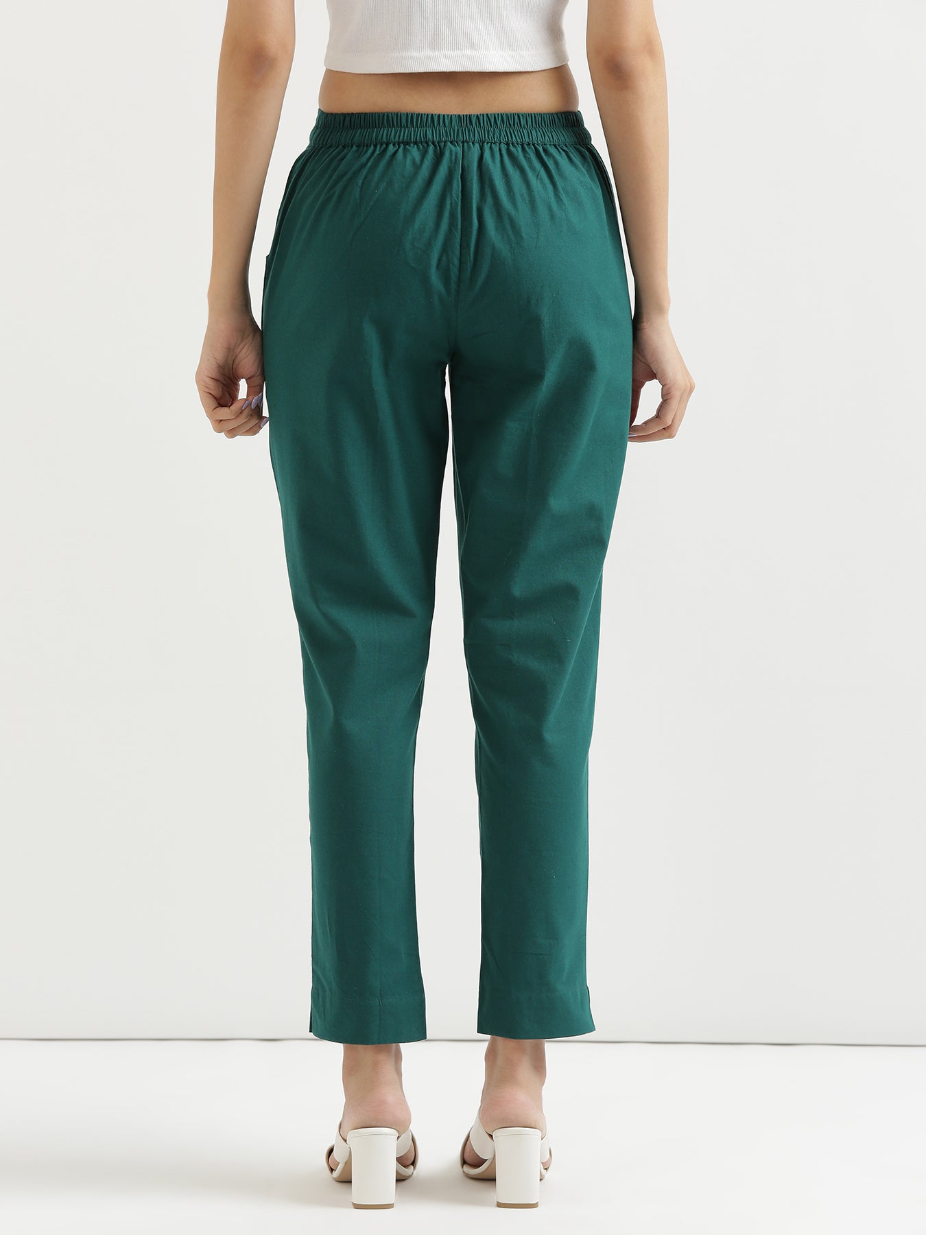 Katharine Trousers Bottle Green Soft From Vivien Of Holloway
