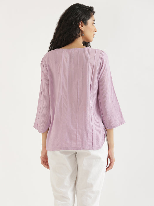 Women Lilac Everyday Cotton Top