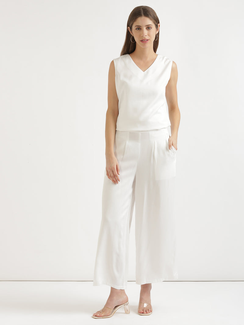 White Palazzo Pants For Women | Shop online from सादा /SAADAA – सादा ...