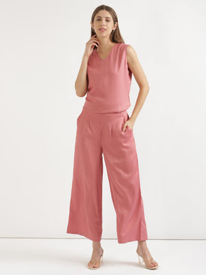 Rose Viscose Coord Set