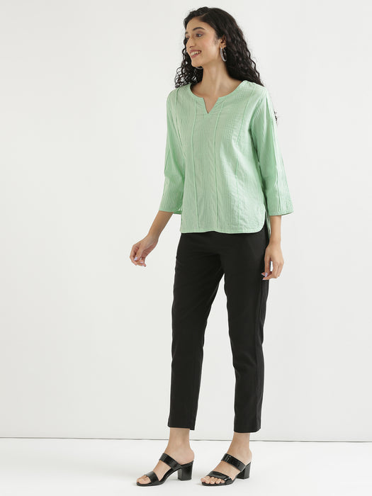Women Mint Green Everyday Cotton Top