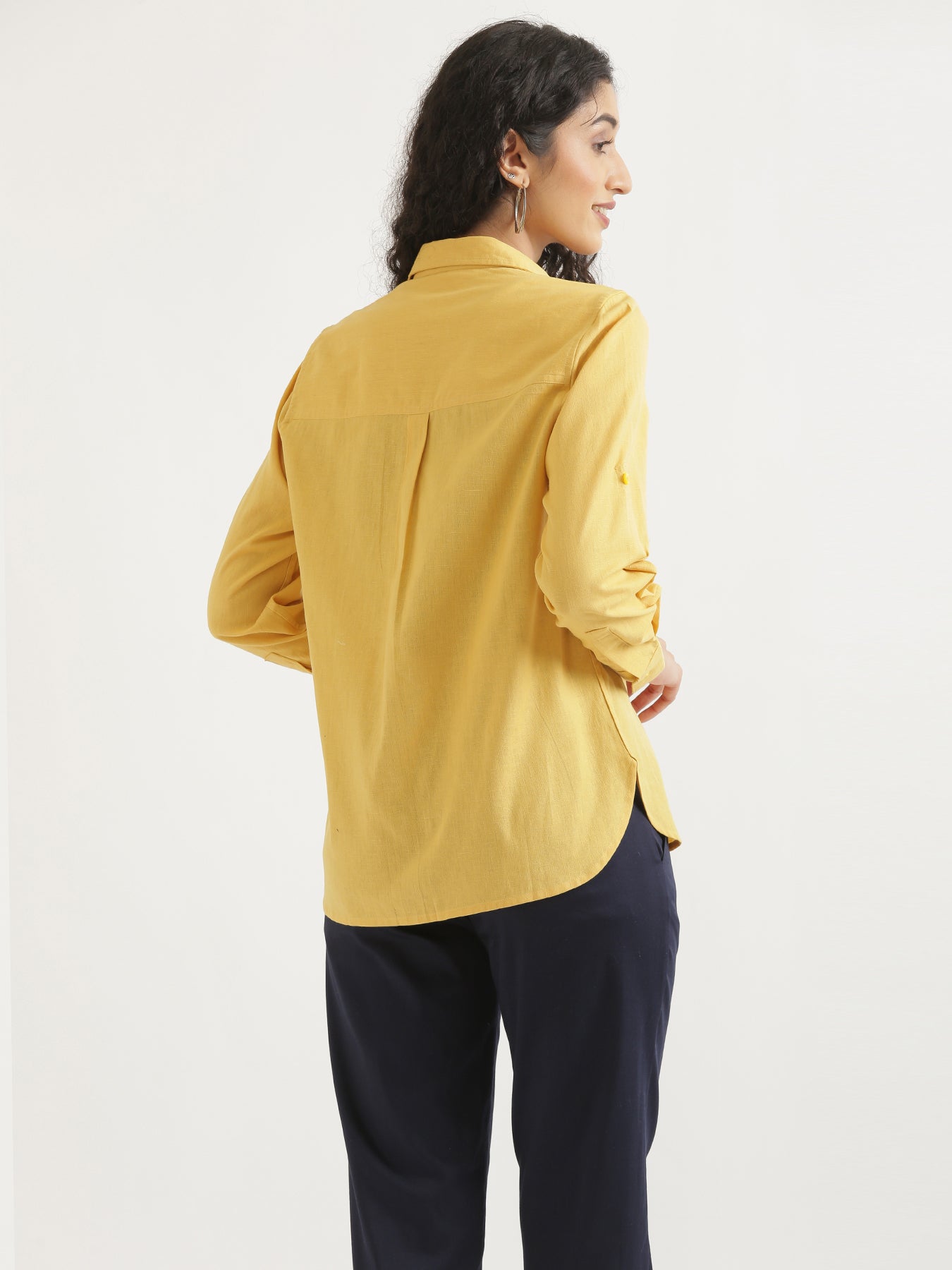 Yellow Airy-Linen Shirt