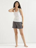 Slate Grey Airy-Linen Shorts