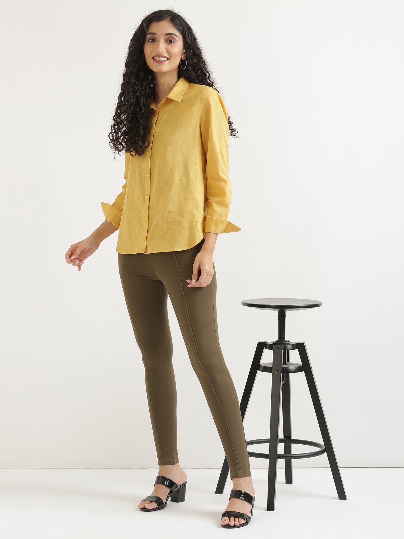 Olive Green 4-Way Stretchable Pants