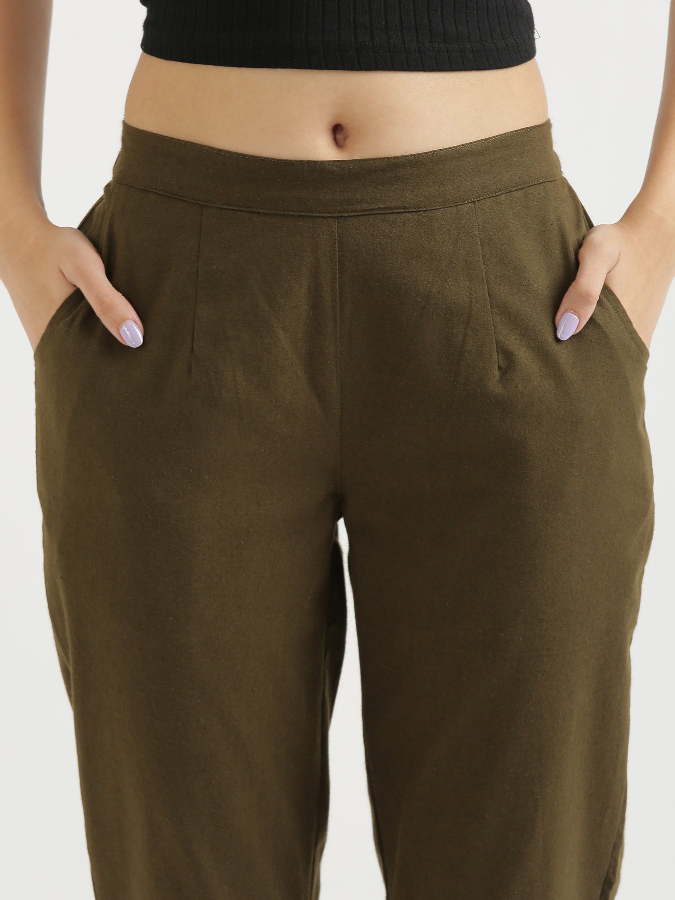 High Waisted Cargo Leggings Olive Green | FIRM ABS