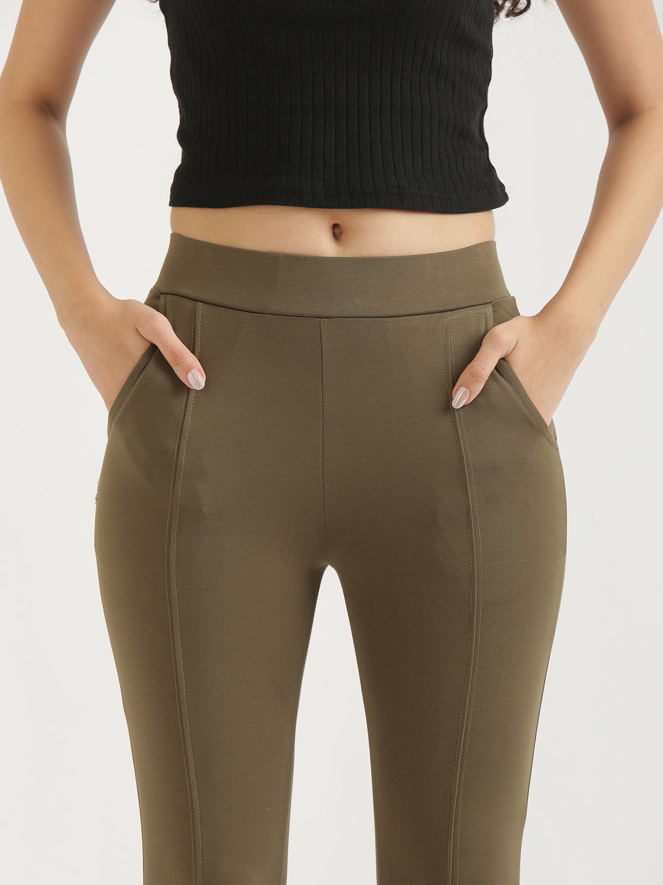 Cement Grey 4-Way Stretchable Pants