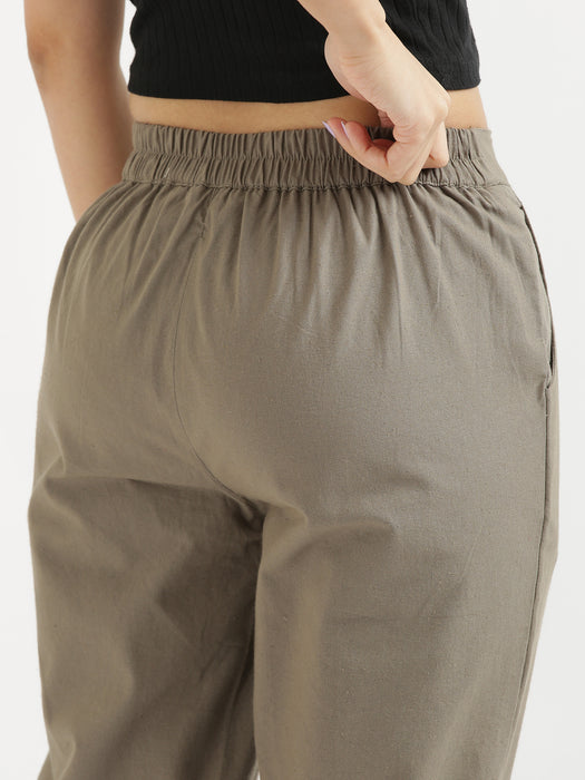 Rose Taupe Everyday Cotton Top with Grey Cotton Pant