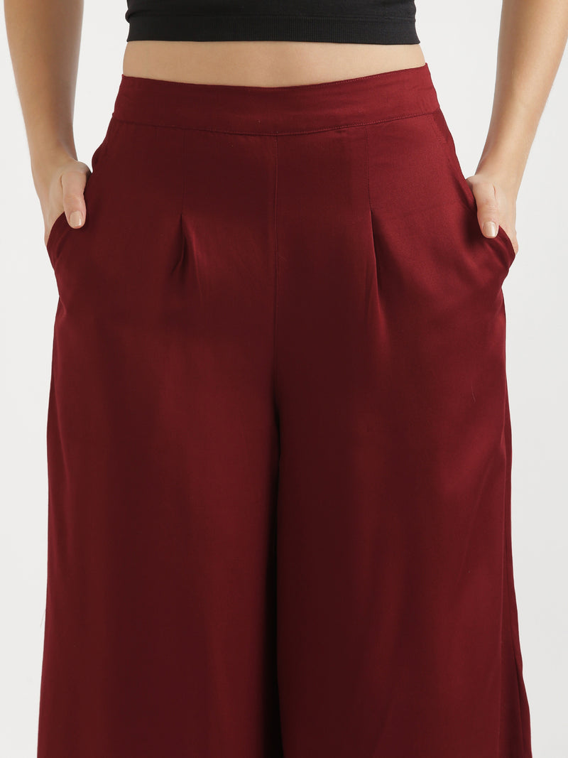 Maroon Palazzo Pants For Women | Shop online from सादा /SAADAA – सादा ...