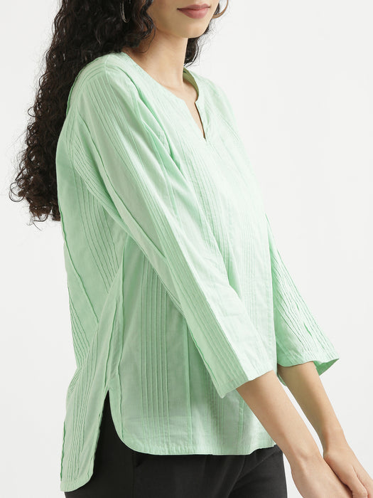 Women Mint Green Everyday Cotton Top